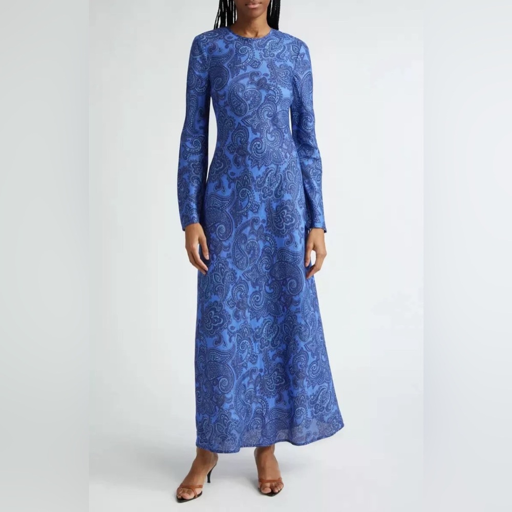 Zimmermann Blue Paisley Maxi Dress